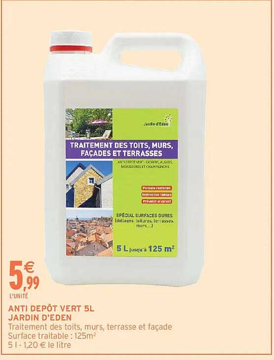 ANTI DÉPÔT VERT 5L JARDIN D'EDEN