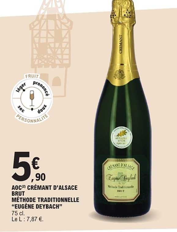 AOC CRÉMANT D'ALSACE BRUT MÉTHODE TRADITIONNELLE “EUGÈNE DEYBACH”
