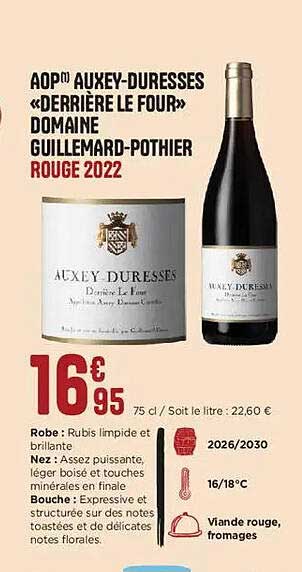AOP Auxey-Duresses «Derrière Le Four» Domaine Guillemard-Pothier Rouge 2022