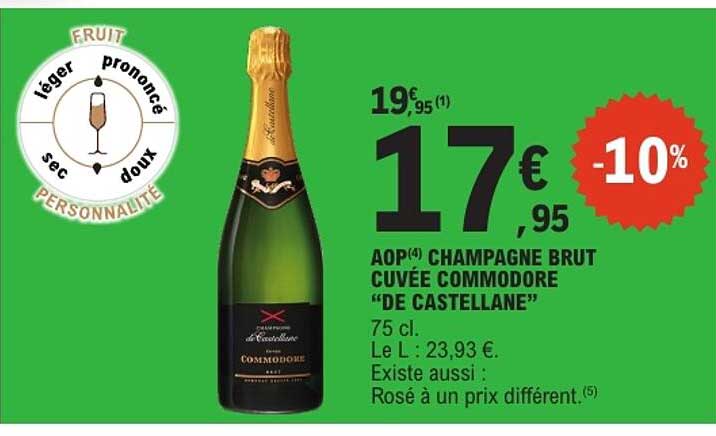 AOP Champagne brut Cuvée Commodore "De Castellane"