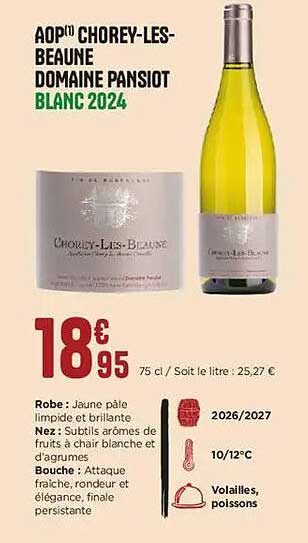 AOP CHOREY-LES-BEAUNE DOMAINE PANSIOT BLANC 2024
