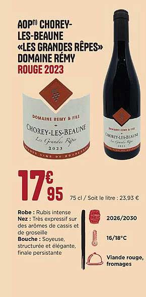 AOP Chorey-les-Beaune «Les Grandes Répés» Domaine Rémy Rouge 2023
