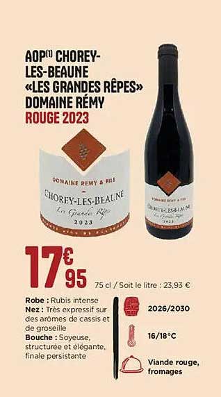 AOP CHOREY-LES-BEAUNE «LES GRANDES RÉPES» DOMAINE REMY ROUGE 2023