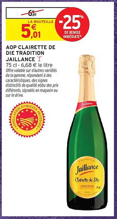 AOP CLAIRETTE DE DIE TRADITION JAILLANCE
