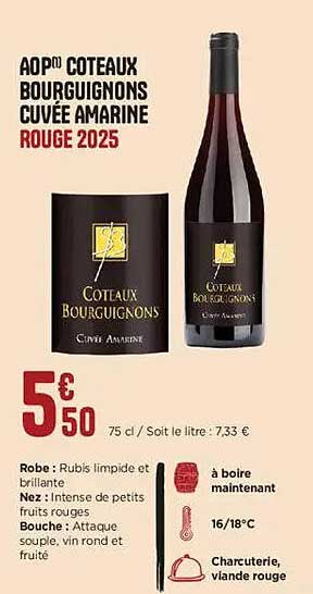 AOP Coteaux Bourguignons Cuvée Amarine Rouge 2025