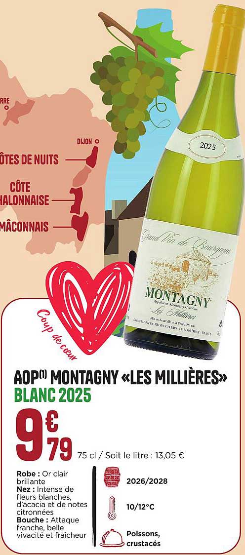 AOP(*) MONTAGNY «LES MILLIÈRES» BLANC 2025