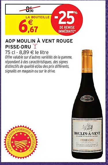 AOP MOULIN À VENT ROUGE PISSE-DRU