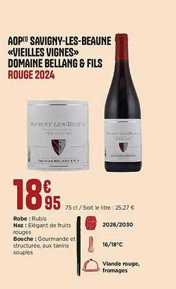 AOP SAVIGNY-LES-BEAUNE «VIEILLES VIGNES» DOMAINE BELLANG & FILS ROUGE 2024