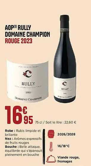 AOP¹ RULLY DOMAINE CHAMPION ROUGE 2023
