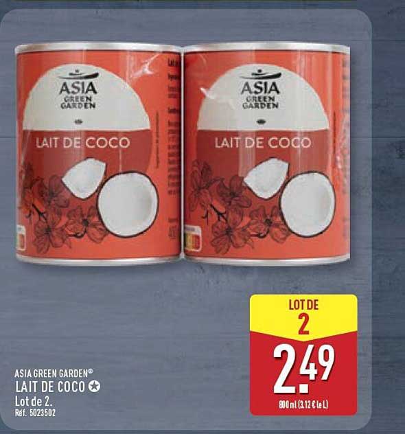 ASIA GREEN GARDEN LAIT DE COCO Lot de 2.
