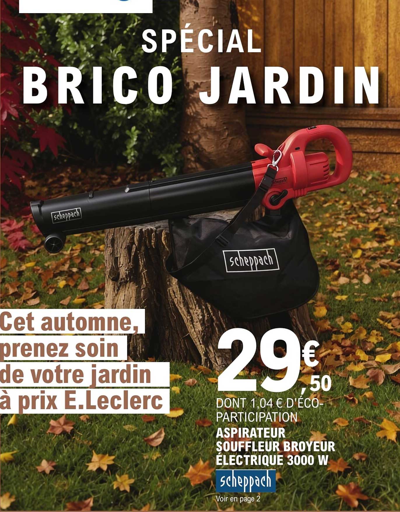 ASPIRATEUR SOUFFLEUR BROYEUR ÉLECTRIQUE 3000 W