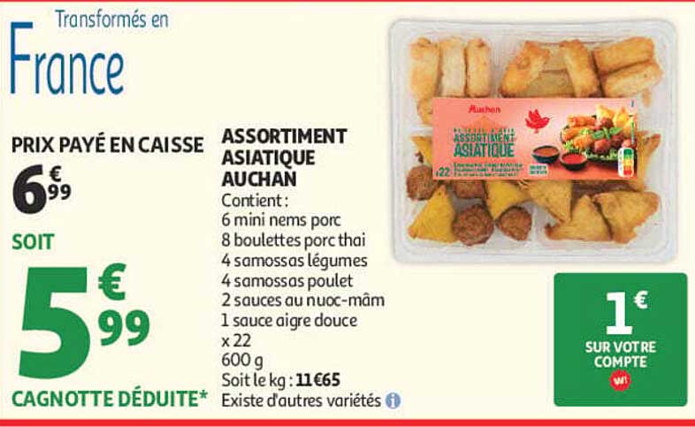 ASSORTIMENT ASIATIQUE AUCHAN
