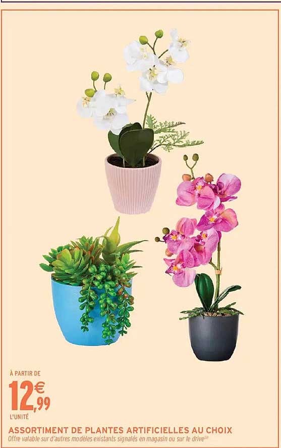 ASSORTIMENT DE PLANTES ARTIFICIELLES AU CHOIX