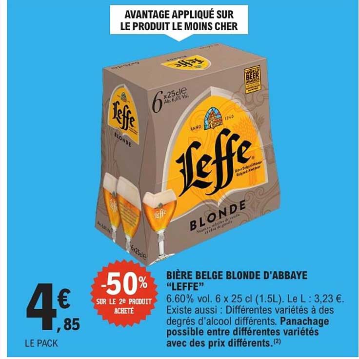 AVANTAGE APPLIQUÉ SUR LE PRODUIT LE MOINS CHER
