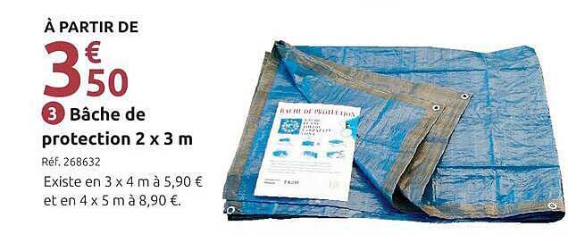 Bâche de protection 2 x 3 m