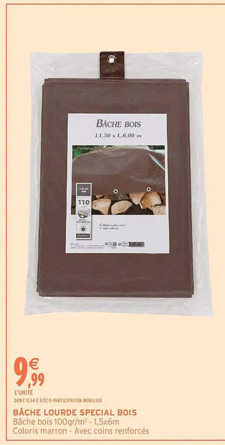 BÂCHE LOURDE SPECIAL BOIS