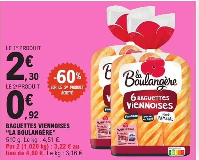 BAGUETTES VIENNOISES “LA BOULANGERE”