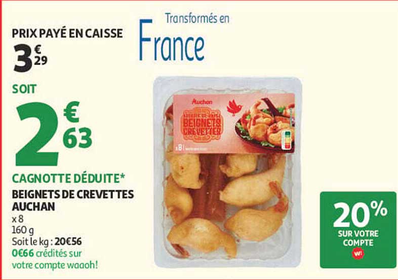 BEIGNETS DE CREVETTES AUCHAN