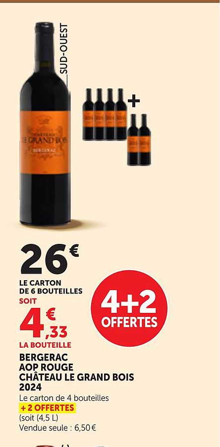 BERGERAC AOP ROUGE CHÂTEAU LE GRAND BOIS 2024