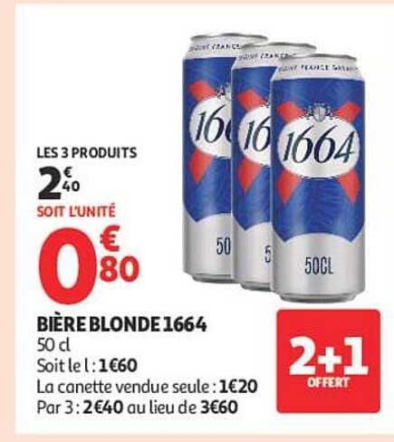 BIÈRE BLONDE 1664 50 cl
