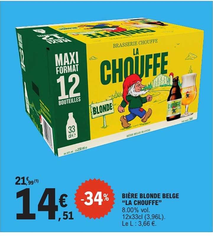 BIÈRE BLONDE BELGE “LA CHOUFFE” 8.00% vol. 12x33cl (3,96L)