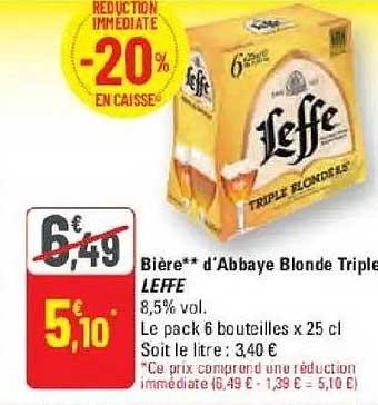 Bière* d'Abbaye Blonde Triple LEFFE