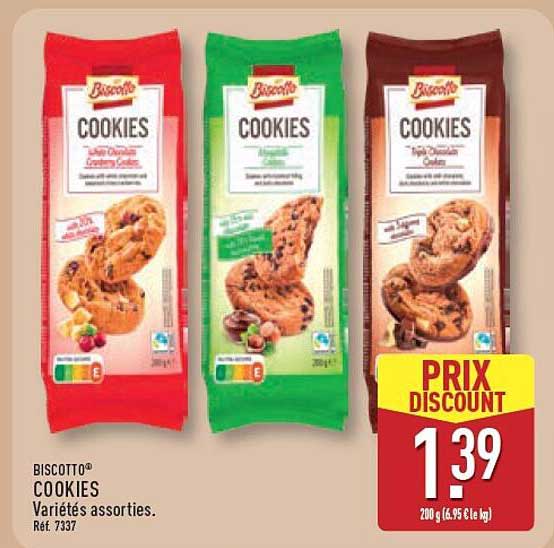 BISCOTTÒ COOKIES Variétés assorties. Réf. 7337