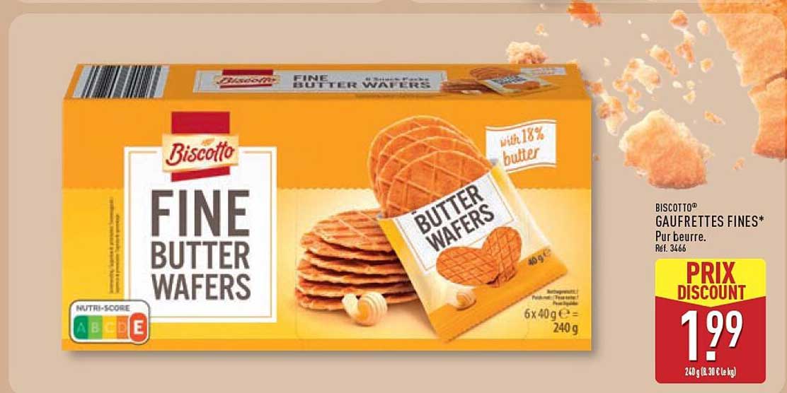 Biscotto® Gaufrettes fines* Pur beurre.