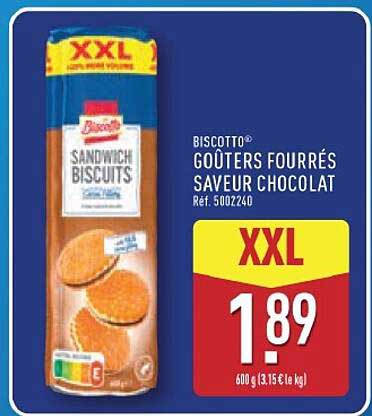 BISCOTTO® GOÛTERS FOURRÉS SAVEUR CHOCOLAT