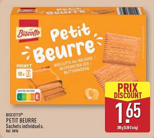 Biscotto® Petit Beurre Sachets individuels. Réf. 0896