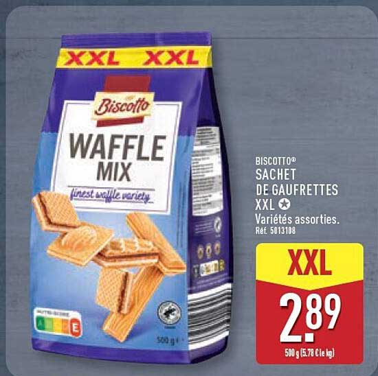 BISCOTTO® SACHET DE GAUFRETTES XXL Variétés assorties. Réf. 5013108