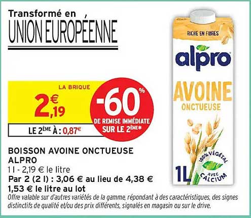 BOISSON AVOINE ONCTUEUSE ALPRO