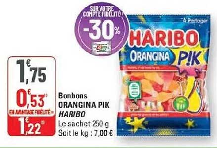 Bonbons ORANGINA PIK HARIBO