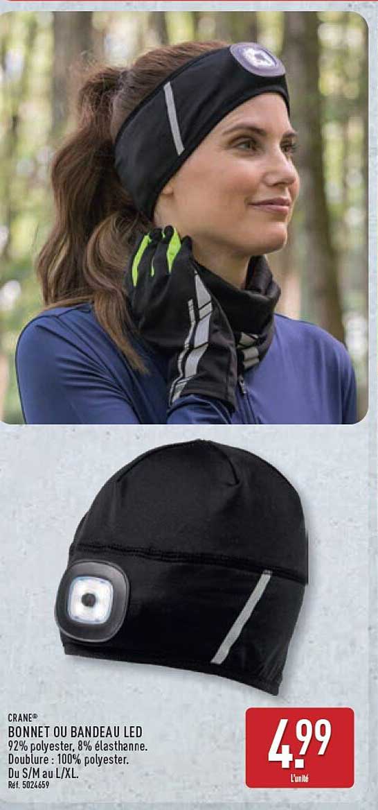 BONNET OU BANDEAU LED