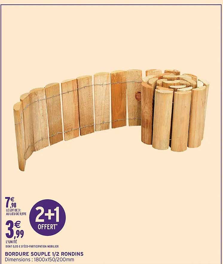 BORDURE SOUPLE 1/2 RONDINS