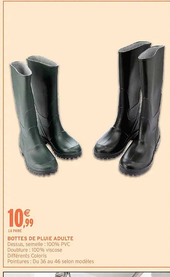 BOTTES DE PLUIE ADULTE