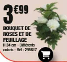 BOUQUET DE ROSES ET DE FEUILLAGE