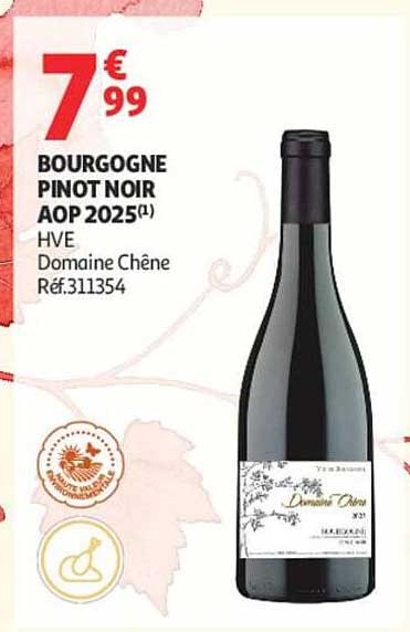 BOURGOGNE PINOT NOIR AOP 2025(1) HVE Domaine Chêne Réf.311354