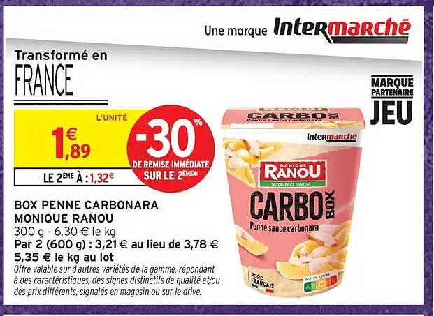BOX PENNE CARBONARA MONIQUE RANOU
