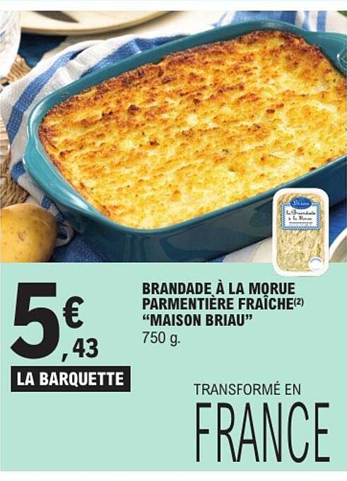 BRANDADE À LA MORUE PARMENTIÈRE FRAÎCHE "MAISON BRIAU"