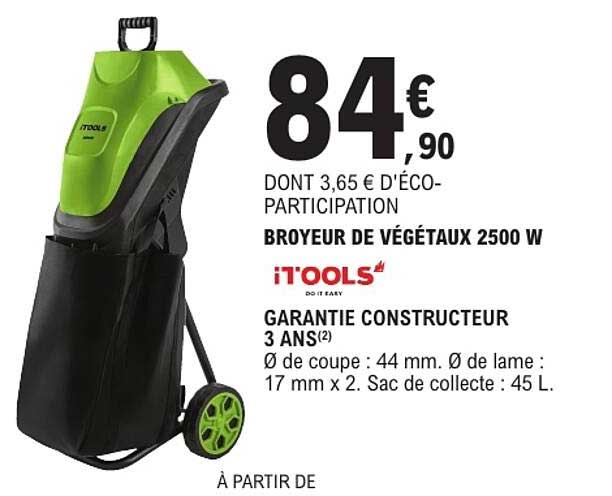 BROYEUR DE VÉGÉTAUX 2500 W