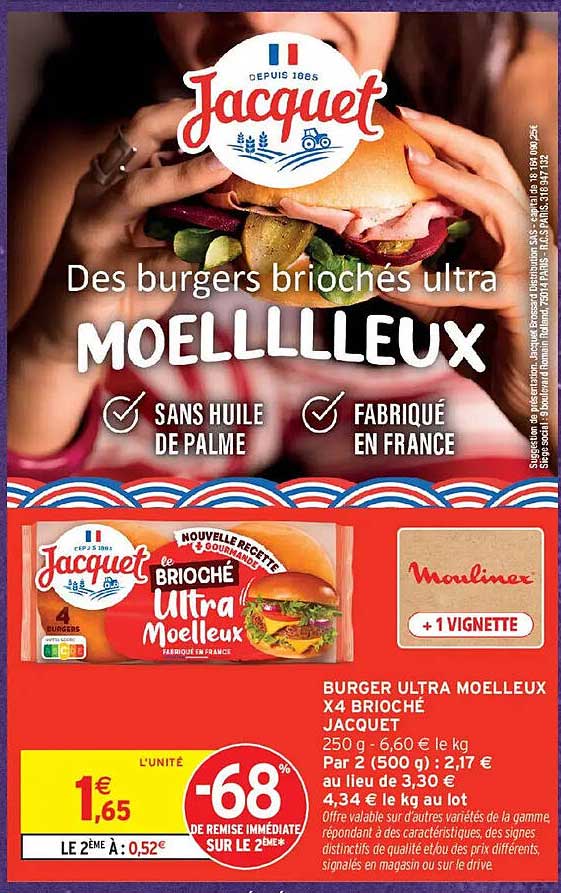 BURGER ULTRA MOELLEUX X4 BRIOCHÉ JACQUET