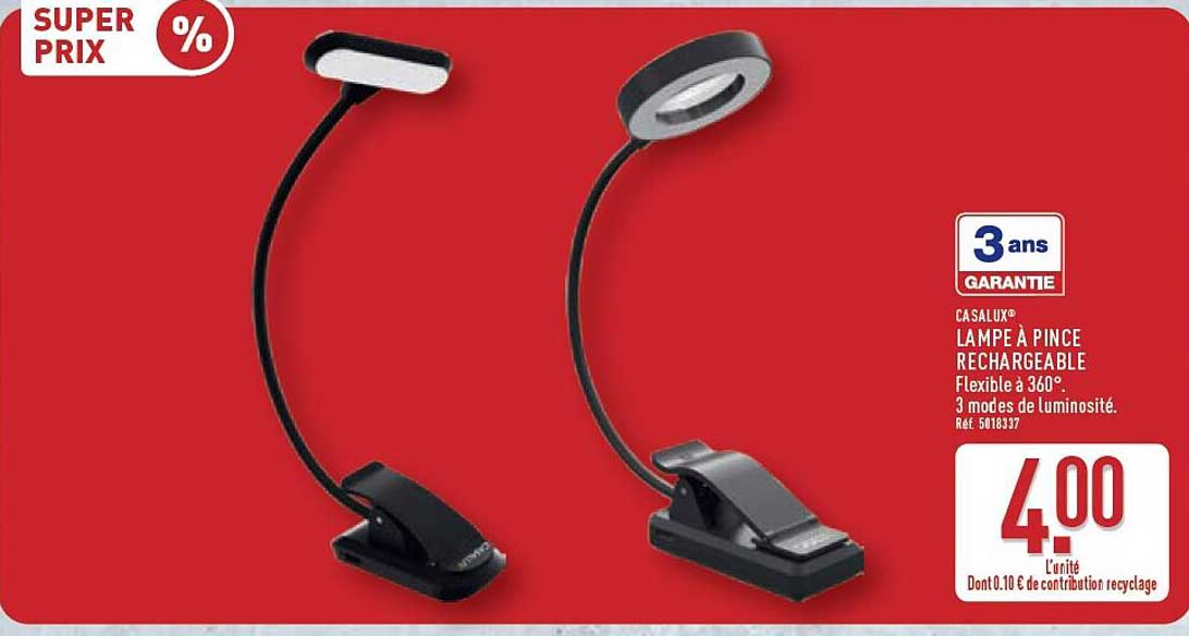 CA SALUXE LAMPE À PINCE RECHARGEABLE