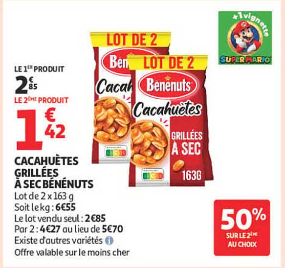 CACAHUÈTES GRILLÉES À SEC BÉNÉNUTS