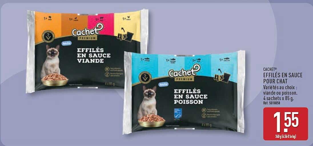 CACHET® EFFILÉS EN SAUCE POUR CHAT