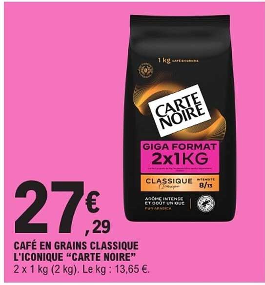 CAFÉ EN GRAINS CLASSIQUE L'ICONIQUE “CARTE NOIRE”