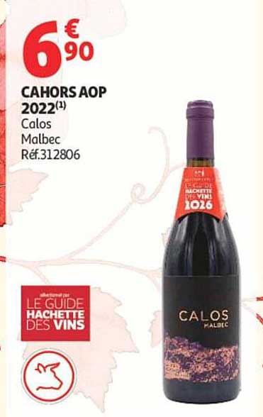 CAHORS AOP 2022(1) Calos Malbec Réf.312806