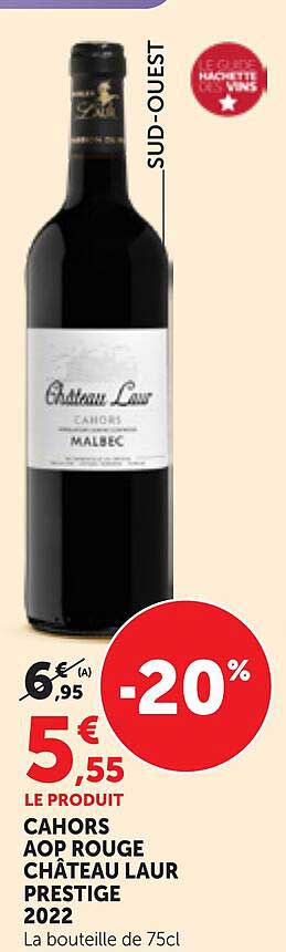 CAHORS AOP ROUGE CHÂTEAU LAUR PRESTIGE 2022