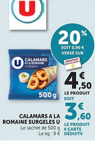 CALAMARS A LA ROMAINE SURGELES U