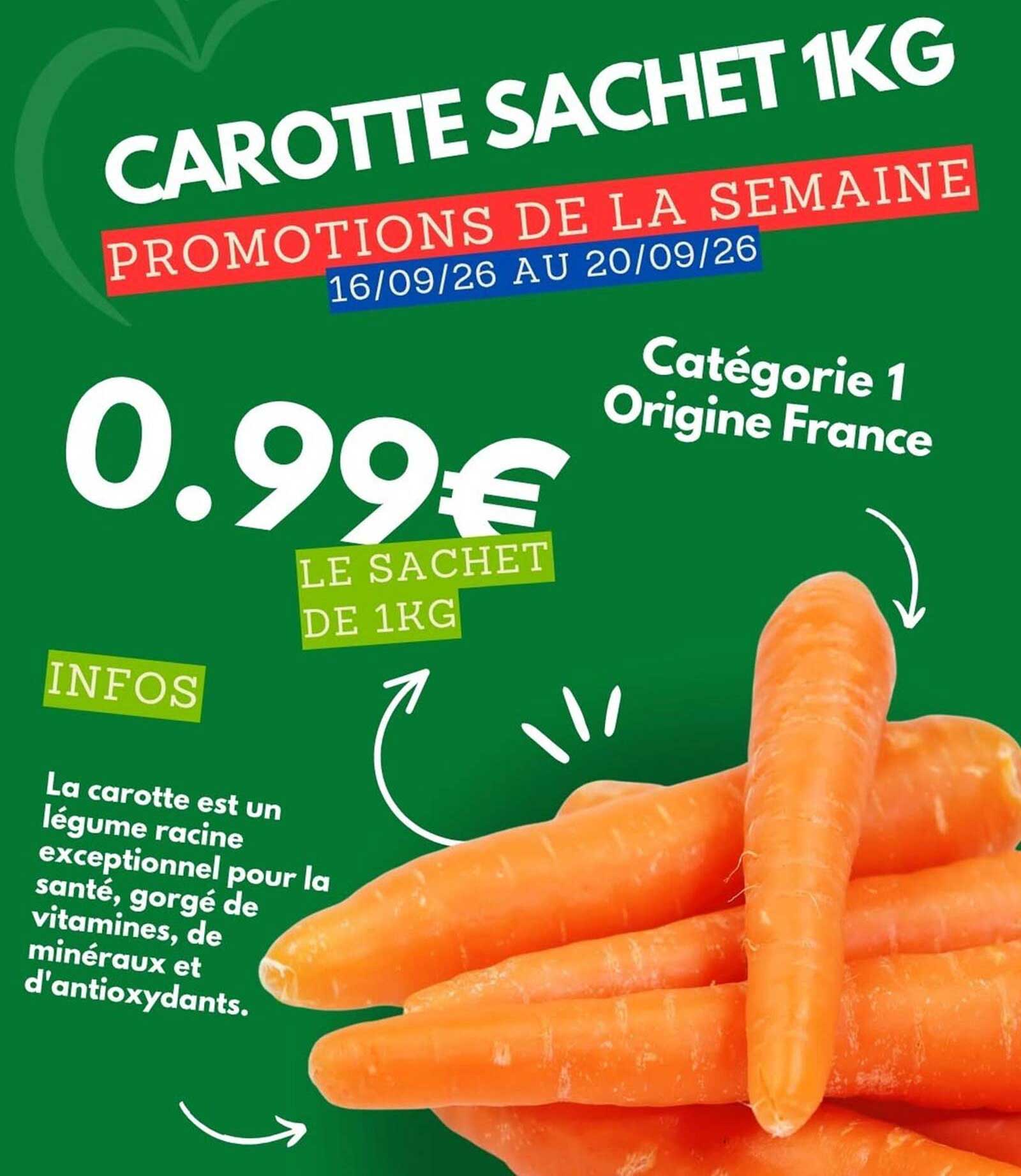 CAROTTE SACHET 1KG